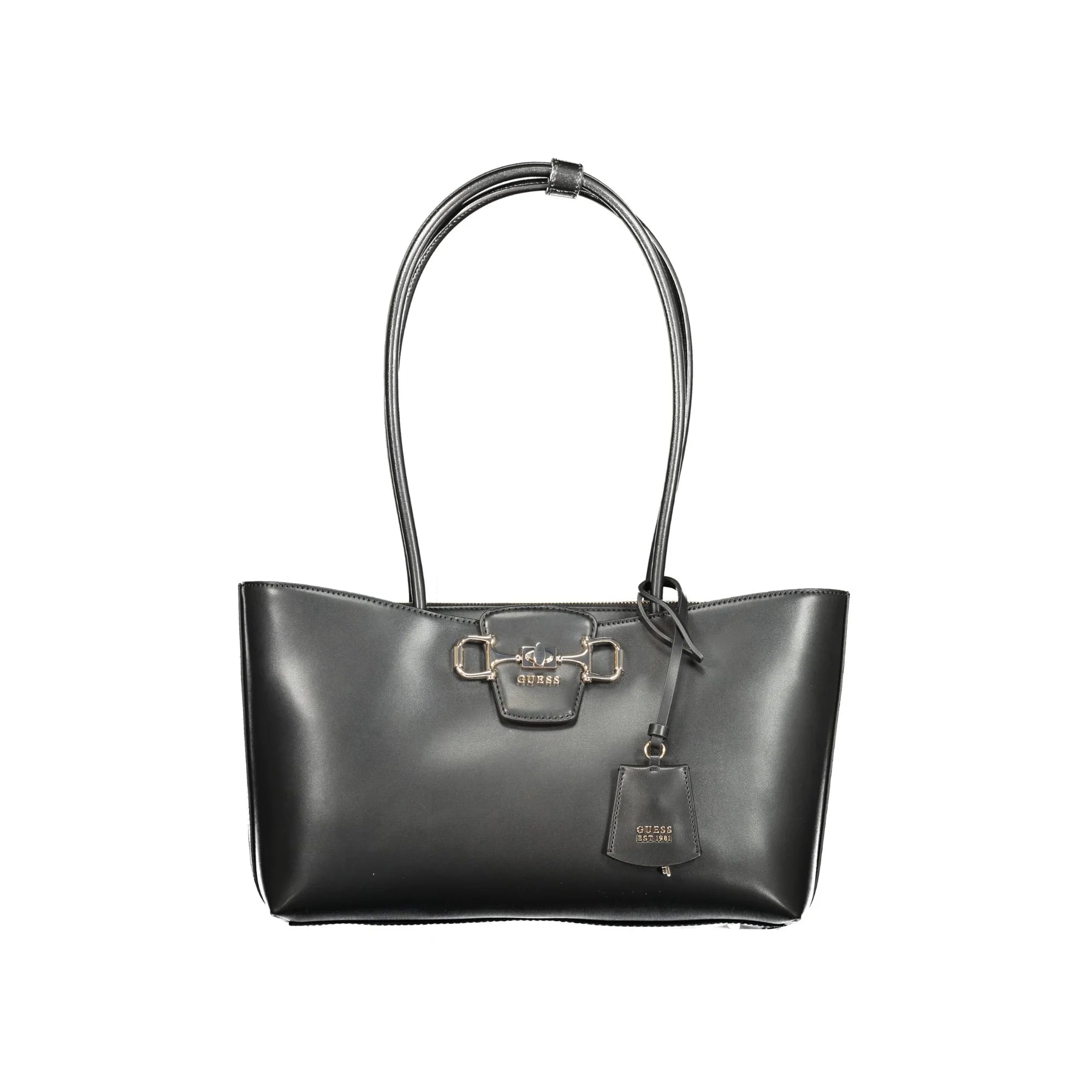 Guess Jeans Borsa a Spalla Donna Nera Logo Borse Nero - foto prodotto